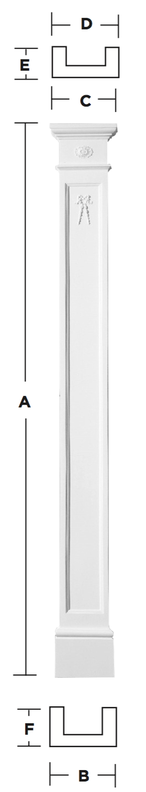pilaster measurements